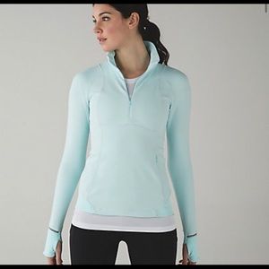 Lulu Lemon Athletica aquamarine Quarter ZIP size 4